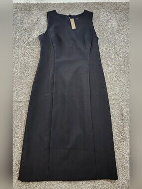 J. Crew Black Knee Length Women's Sheath Dress Size 6 Sleeveless